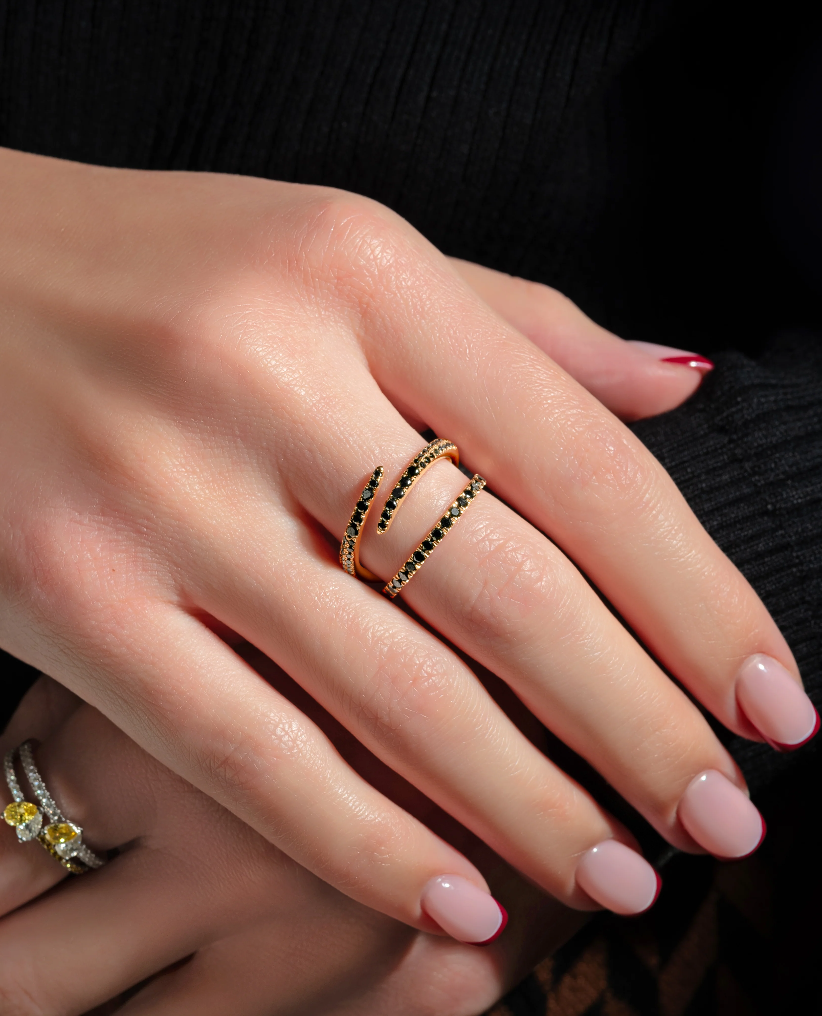 Black Diamond Wrap Ring - Image 11