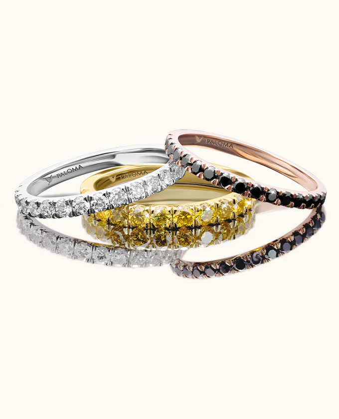 1.5mm Black Diamond Half Eternity Ring - Image 10