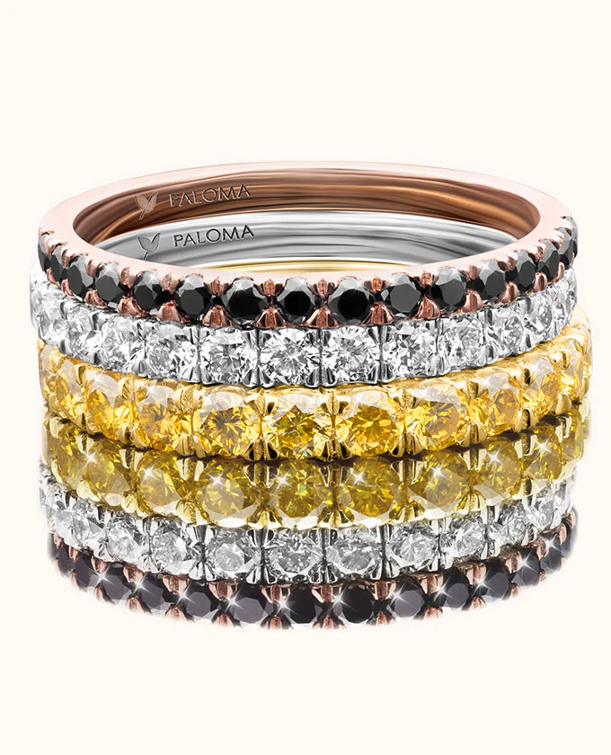 1.5mm Black Diamond Half Eternity Ring - Image 12