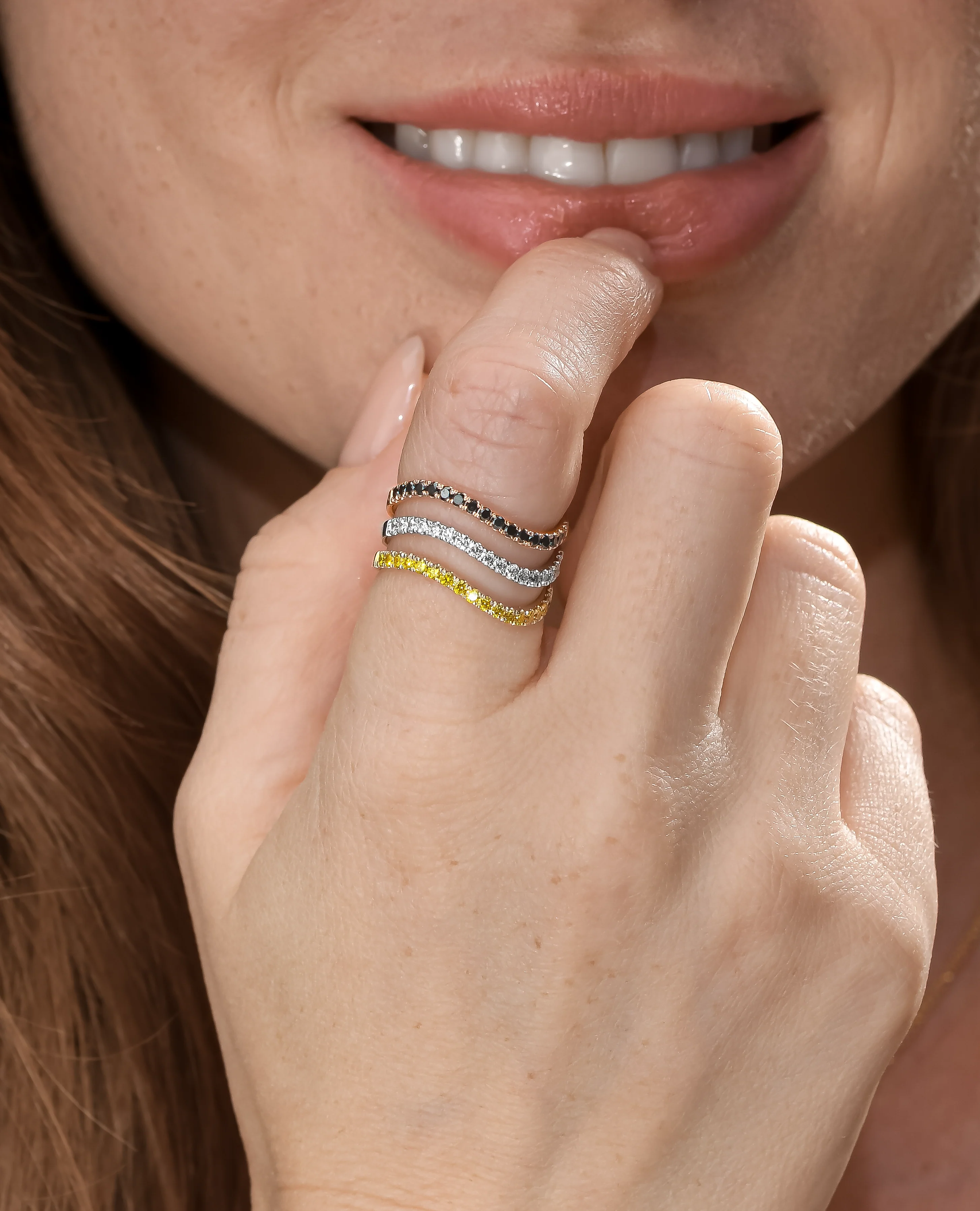 Black Diamond Crescent Ring - Image 6