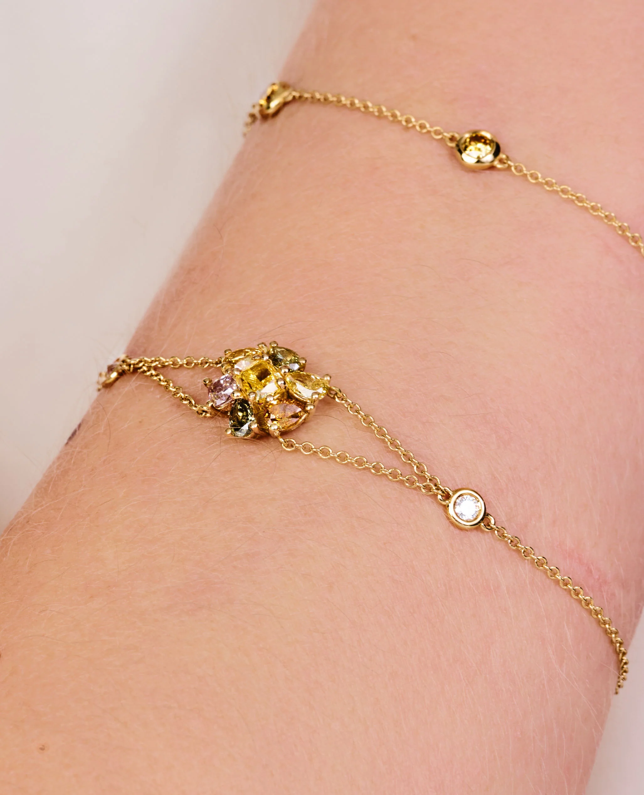 Blossom Double Chain Fancy Bracelet - Image 4