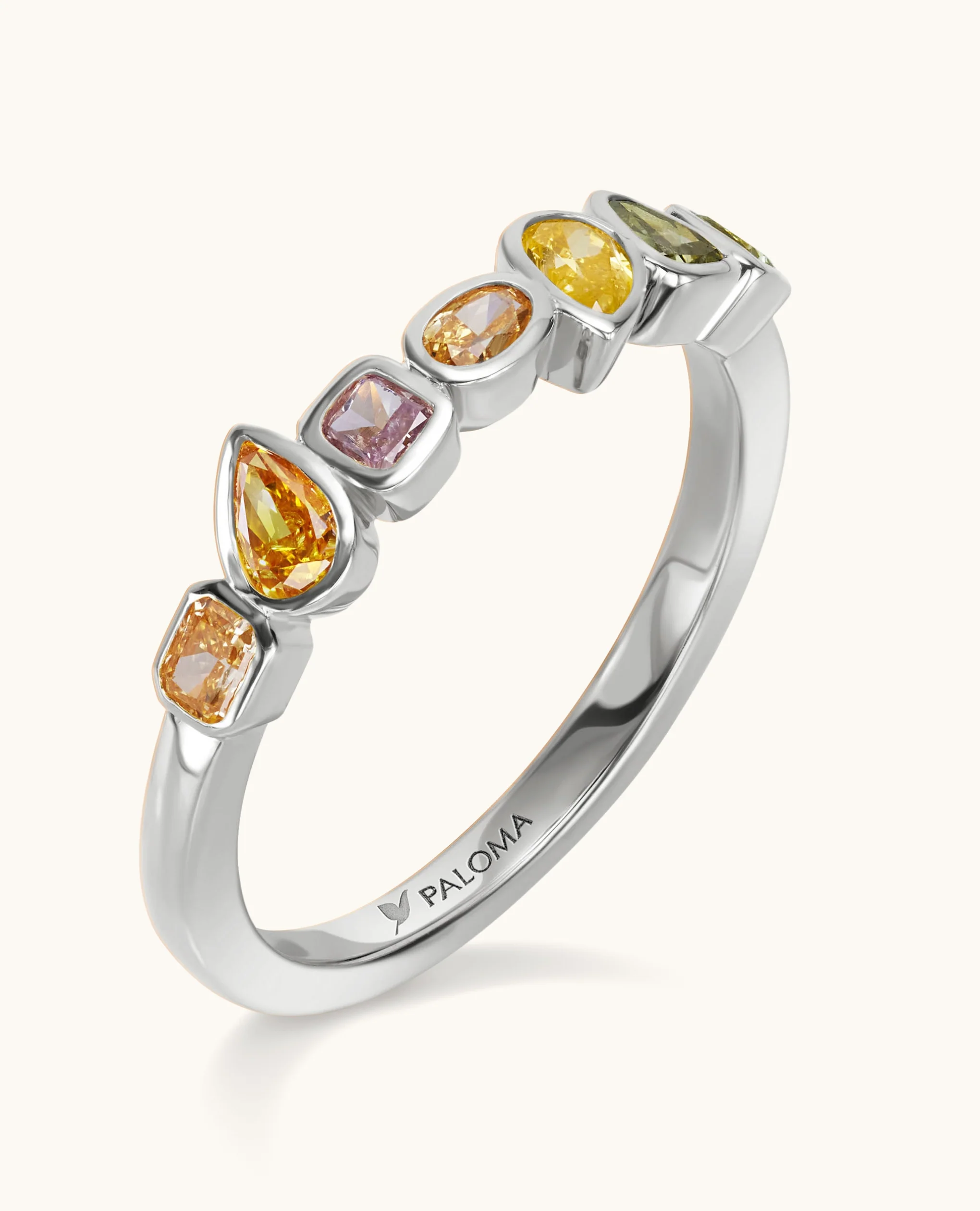 Blossom Multicolor Bezel Ring - Image 3