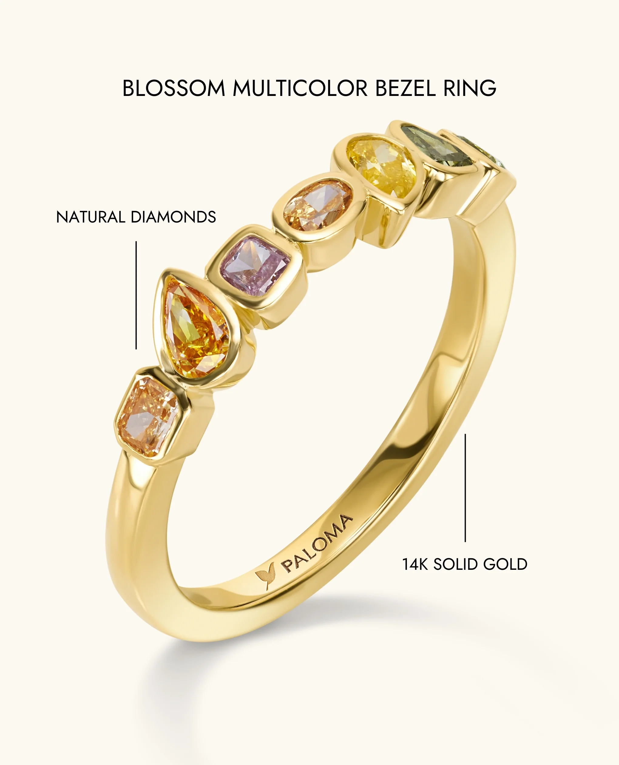 Blossom Multicolor Bezel Ring - Image 8