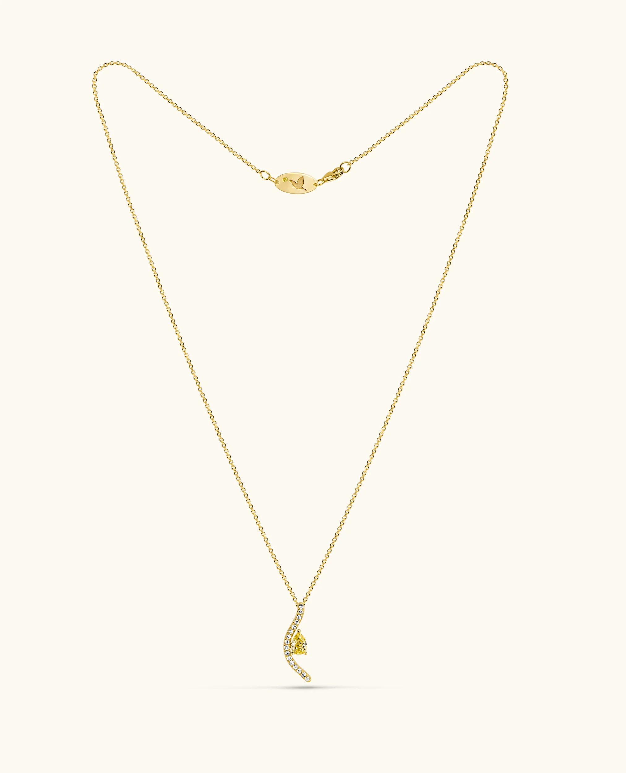 Crescent Diamond Pendant Necklace - Image 5
