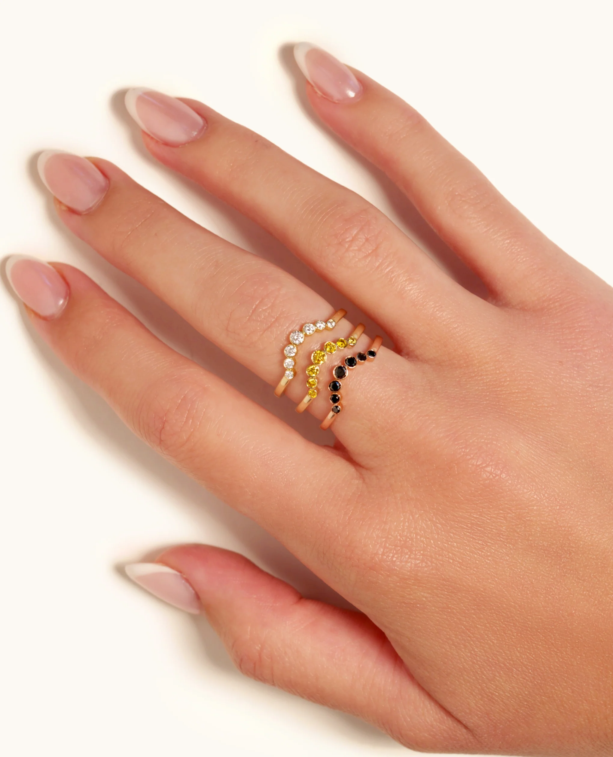 Luminous Crescent Graduated Bezel Ring - Image 10