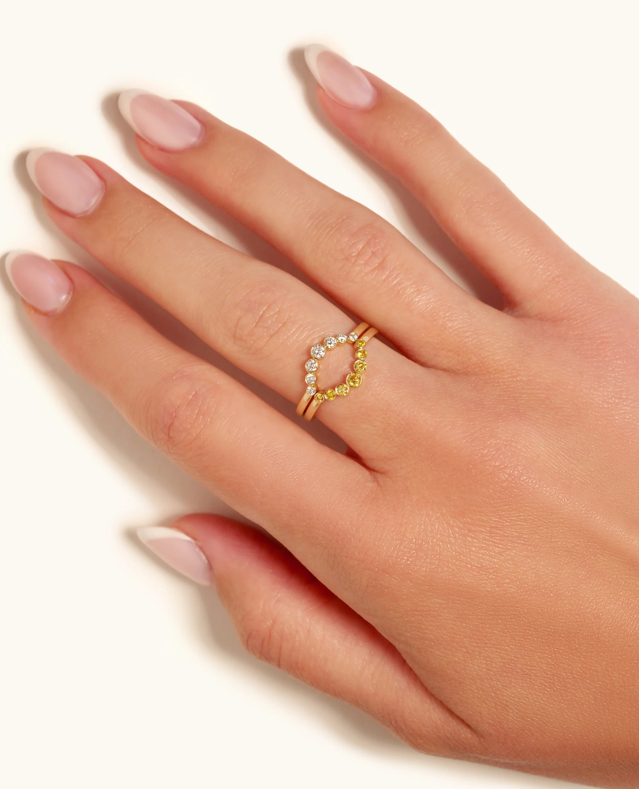 Luminous Crescent Graduated Bezel Ring - Image 6