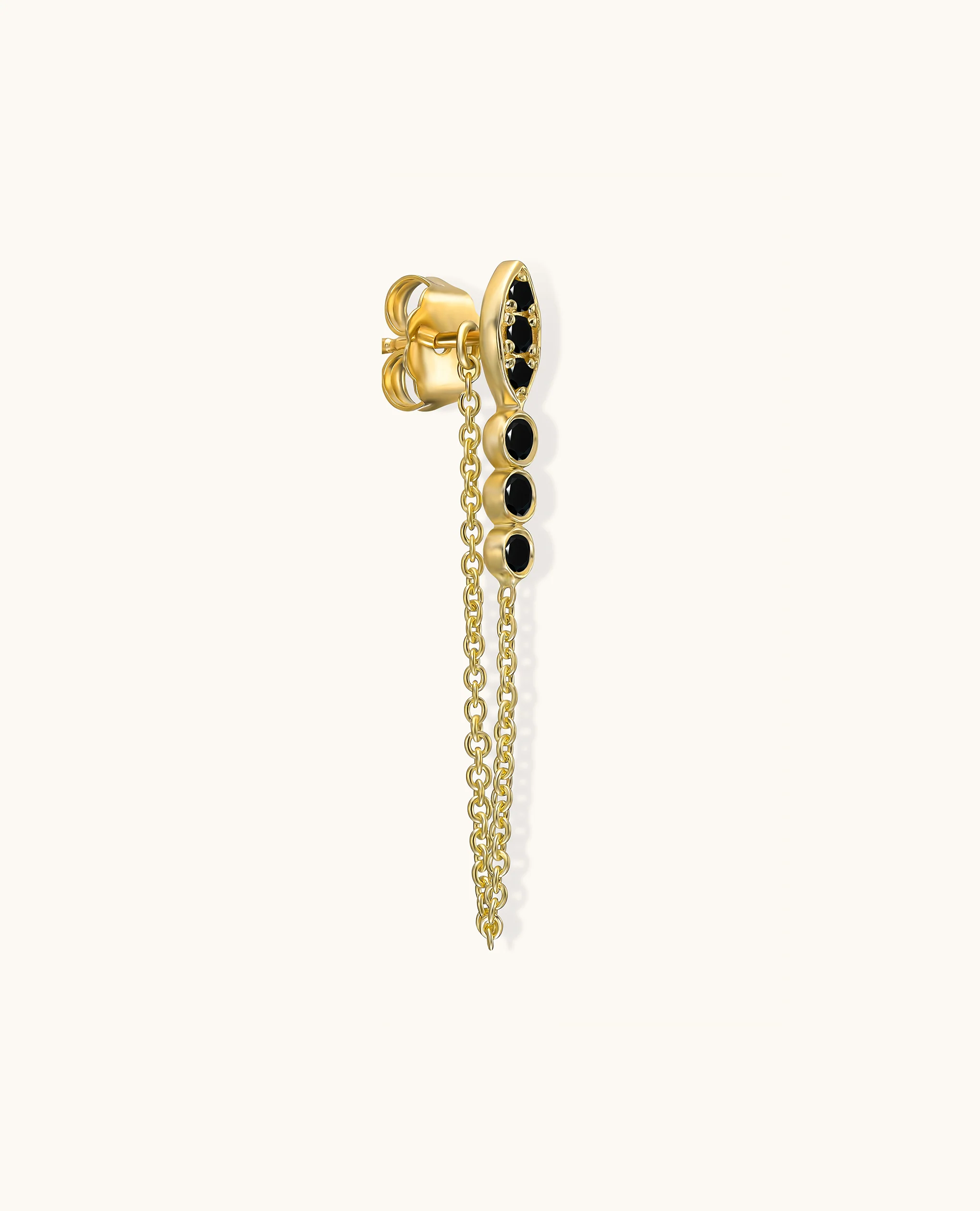 Marquise Black Diamond Drop Earring - Image 6