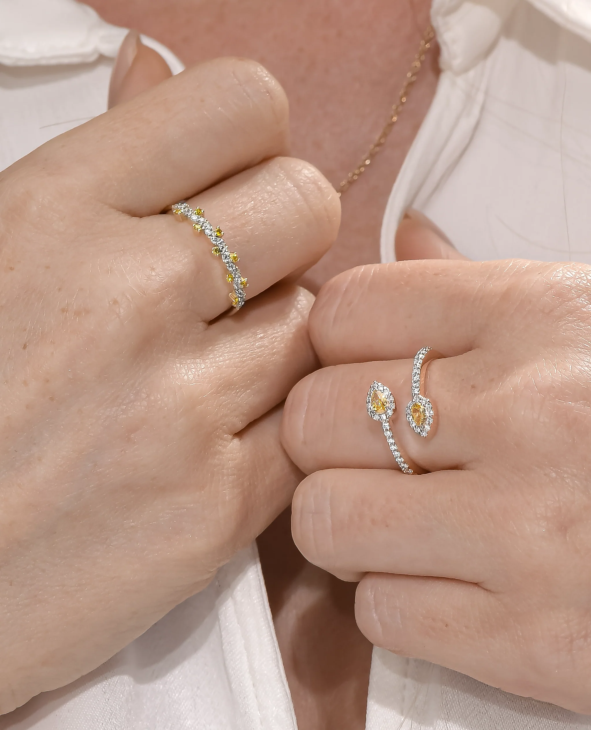 Pave Pear Wrap Ring - Image 6