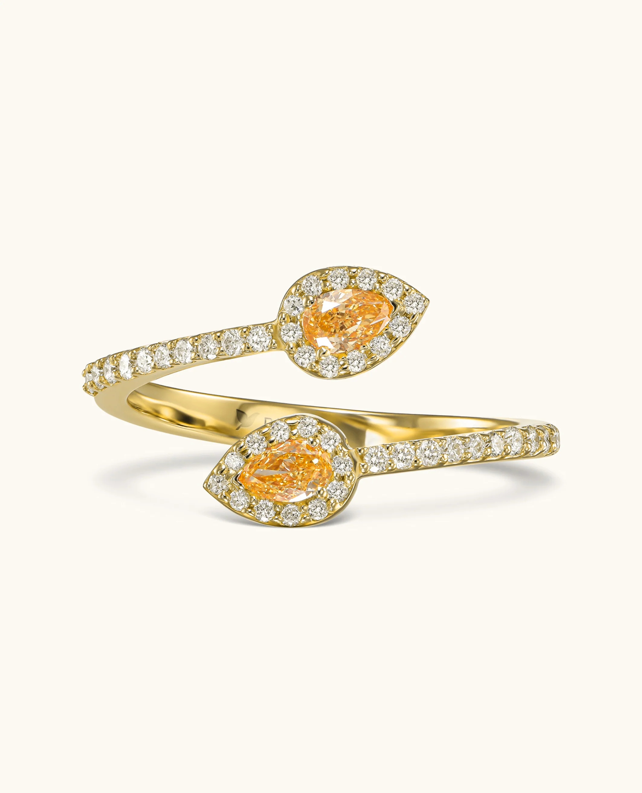 Pave Pear Wrap Ring - Image 8