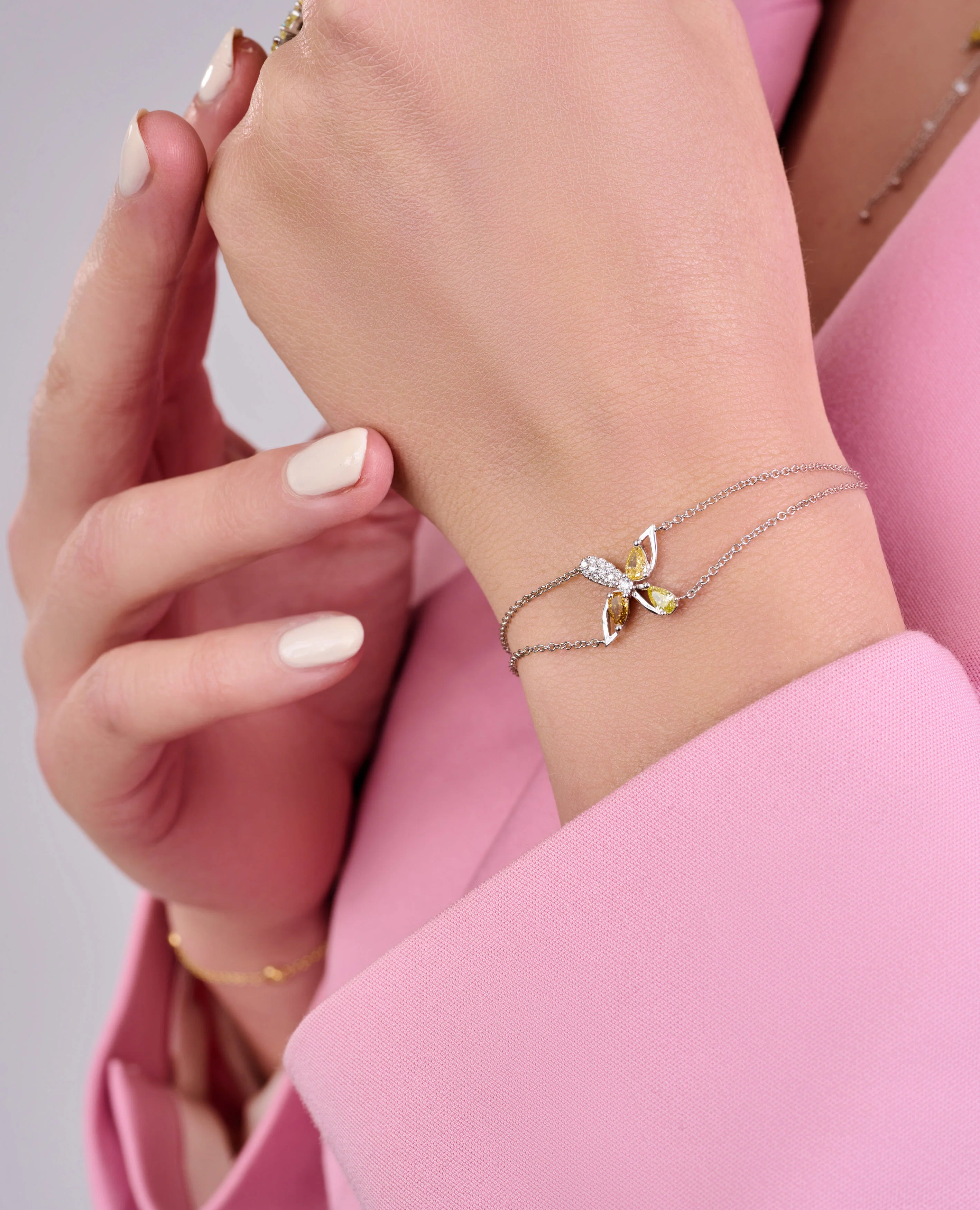 Secret Garden Diamond Petal Bracelet - Image 4