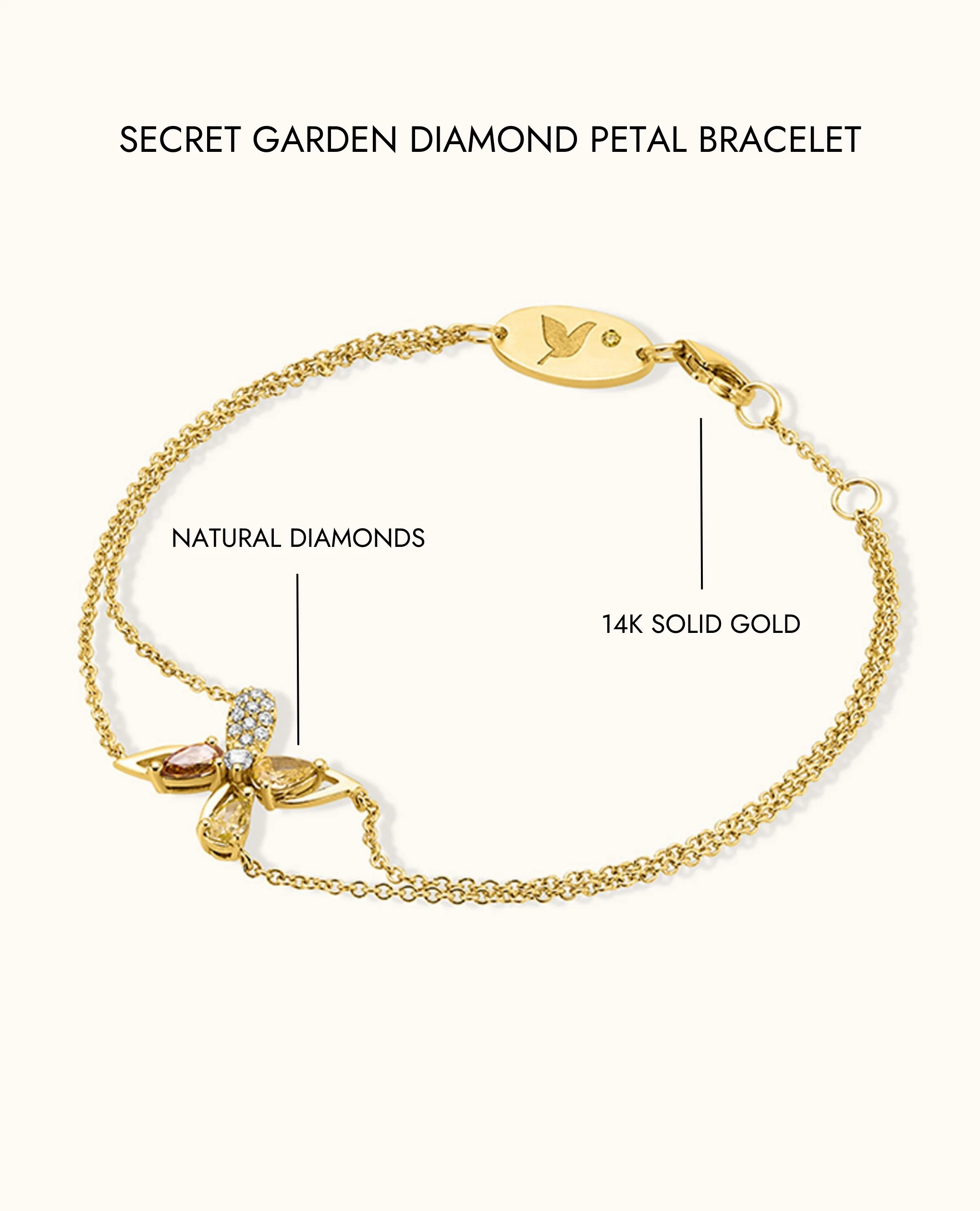 Secret Garden Diamond Petal Bracelet - Image 5