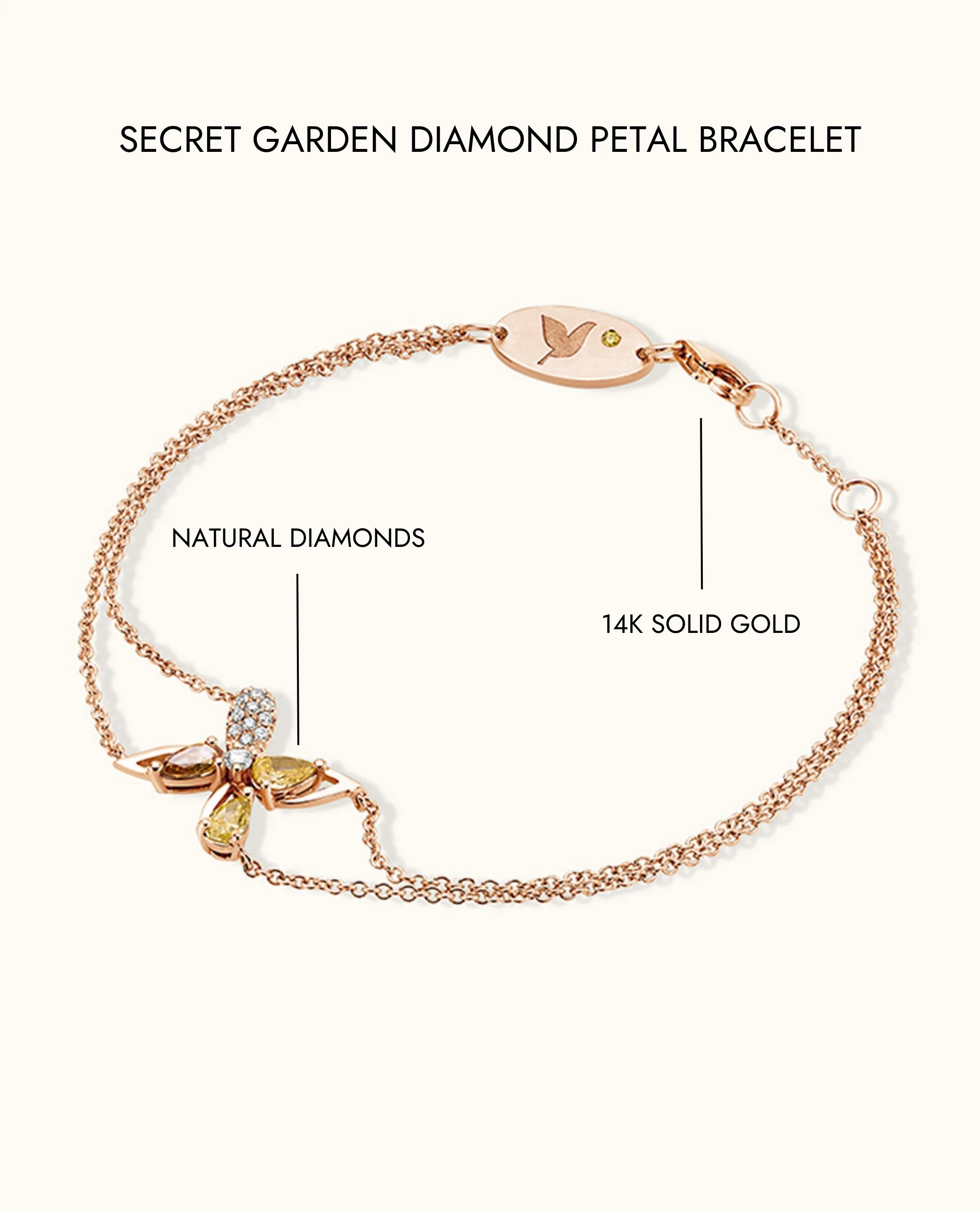 Secret Garden Diamond Petal Bracelet - Image 6
