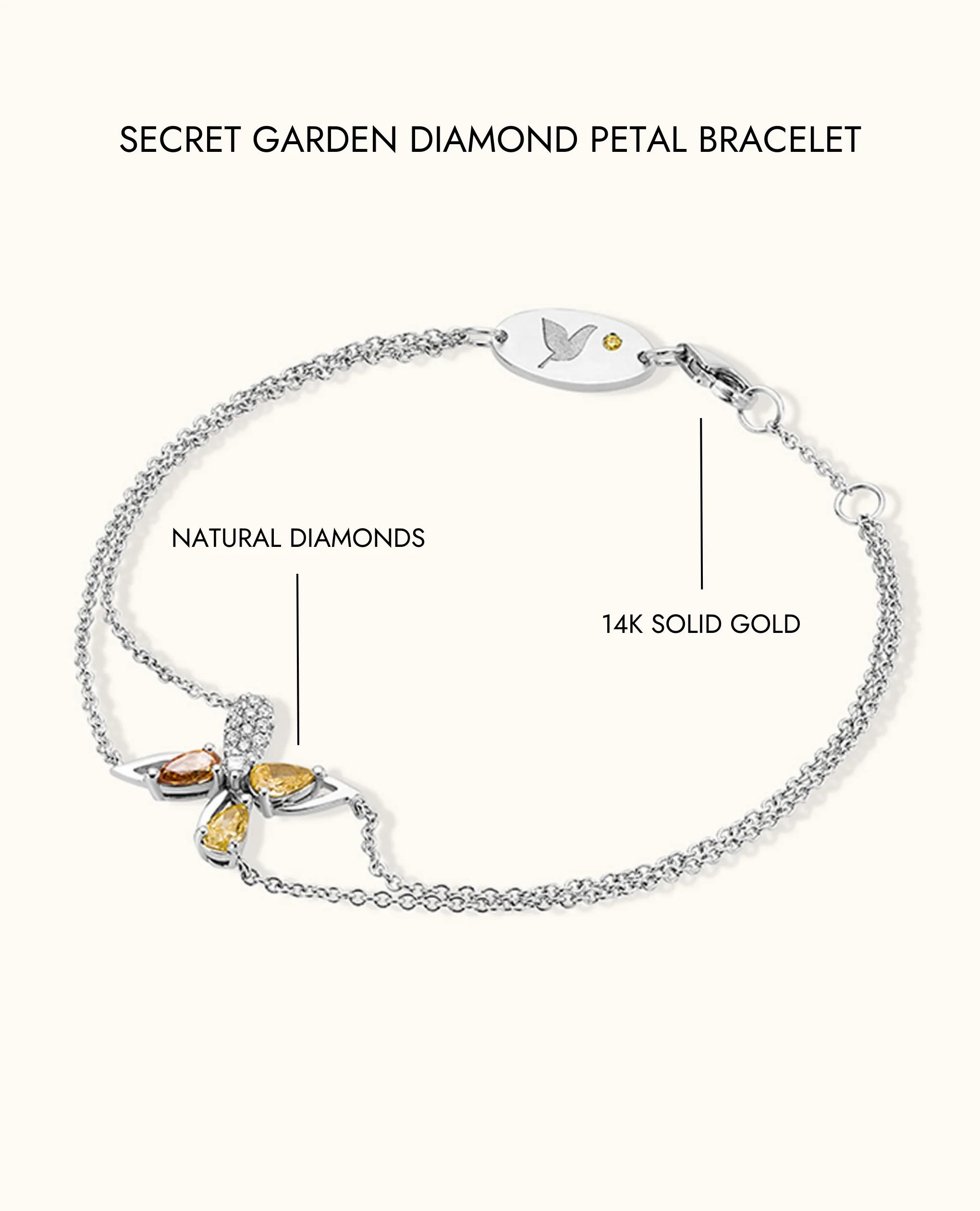 Secret Garden Diamond Petal Bracelet - Image 7