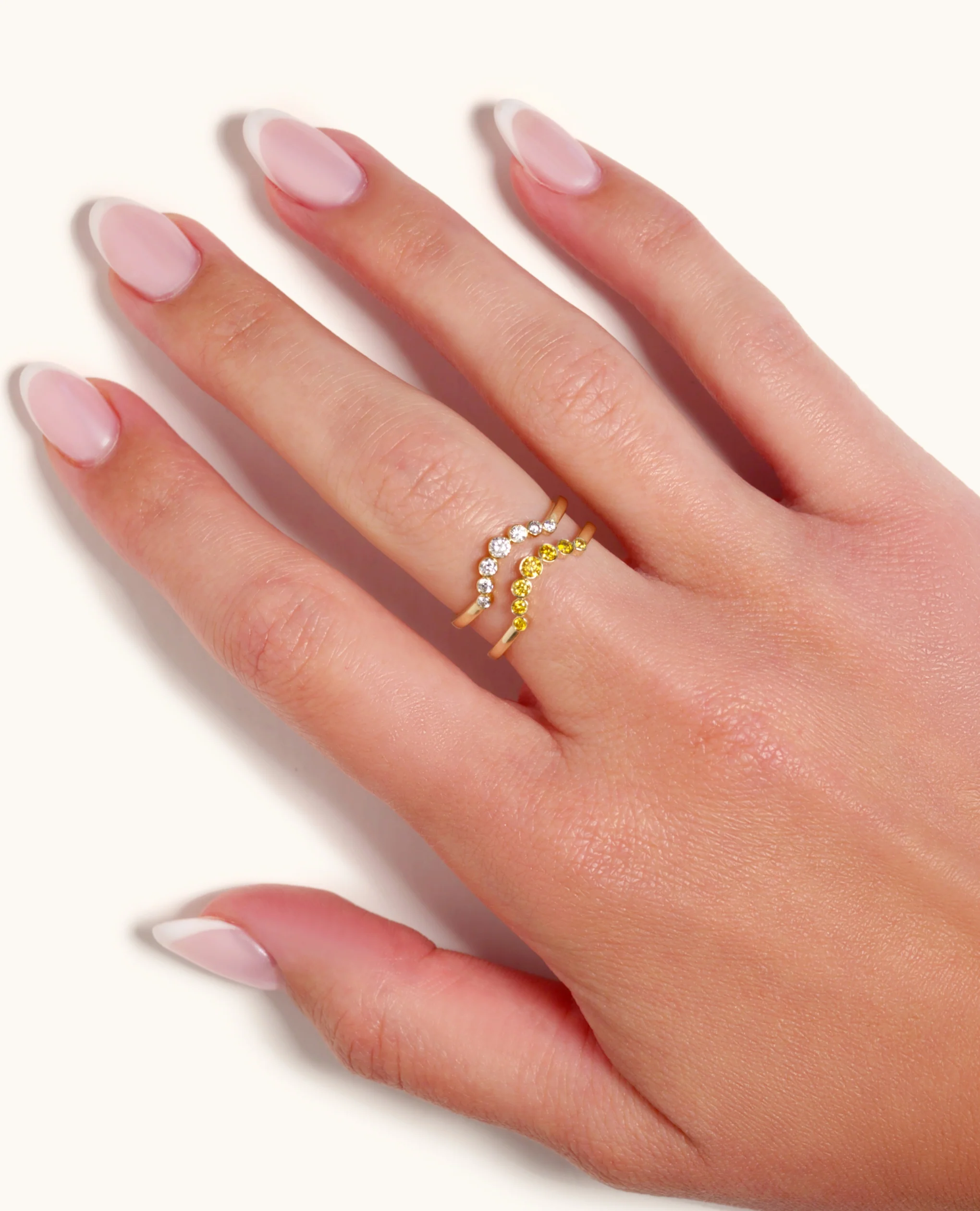 Soleil Crescent Graduated Bezel Ring - Image 8