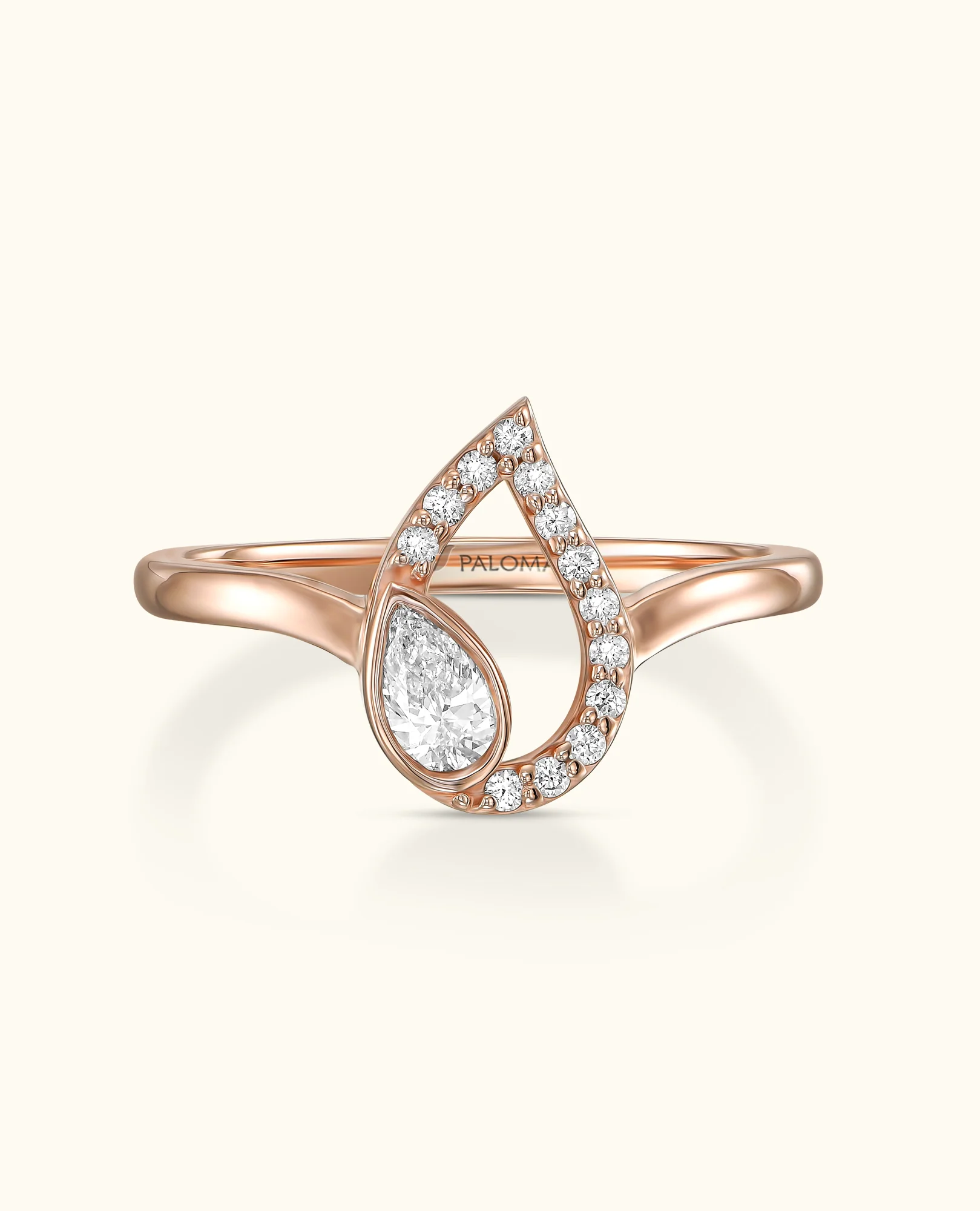White Diamond Flair Ring