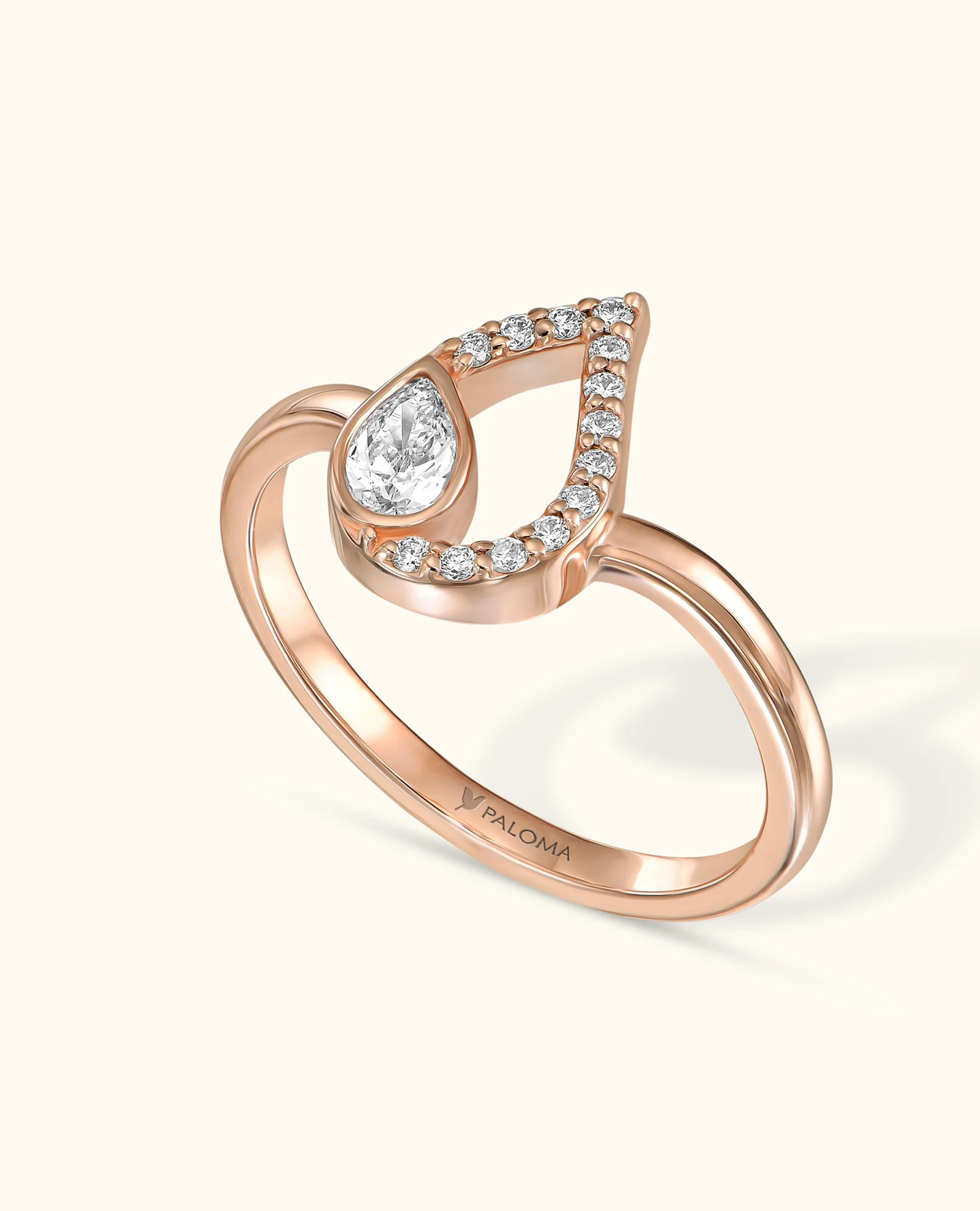 White Diamond Flair Ring - Image 2